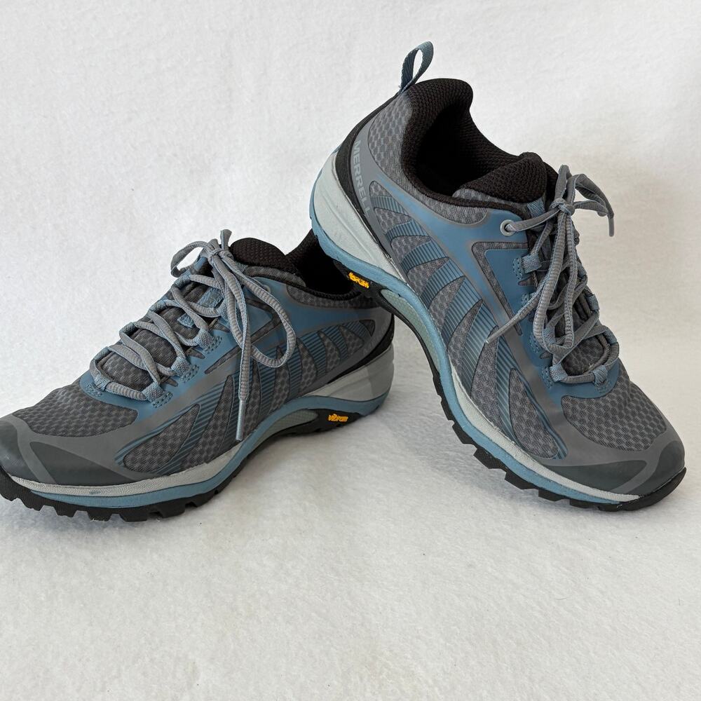 Merrell Hiking Shoes Womens Size 7 Blue Vibram Low Top Performance Sneakers